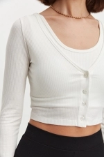 Лонгслив Crop Cameron Milky Лонгслив Crop Cameron Milky