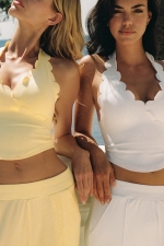 Топ Riviera Scallop Halter Ivory