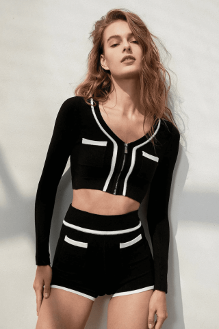 Лонгслив Mirto Zipper Black