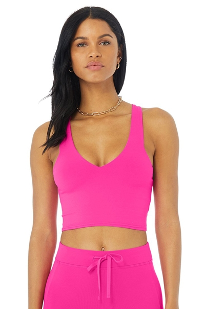 Neon pink bralette top clearance