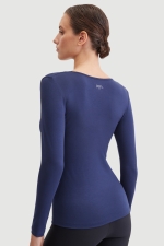 Лонгслив Super Power V-neck Deep Navy