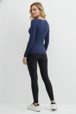 Лонгслив Super Power V-neck Deep Navy