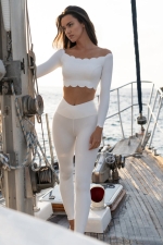 Лонгслив Off Shoulder Crop Ivory Лонгслив Off Shoulder Crop Ivory