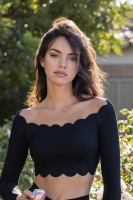 Лонгслив Off Shoulder Crop Black