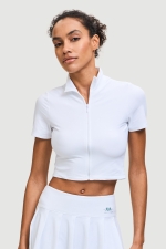 Кроп - футболка на молнии White