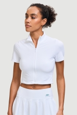 Кроп - футболка на молнии White