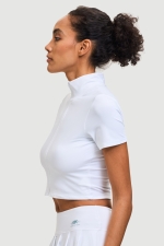 Кроп - футболка на молнии White