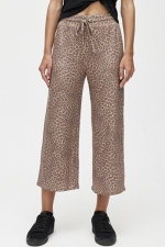 Брюки Wide High Waisted Cropped Classic Leopard