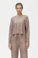 Толстовка Brushed Up Cropped Classic Leopard
