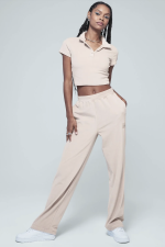 Брюки Velour High-Waist Glimmer Dusty Pink Брюки Velour High-Waist Glimmer Dusty Pink
