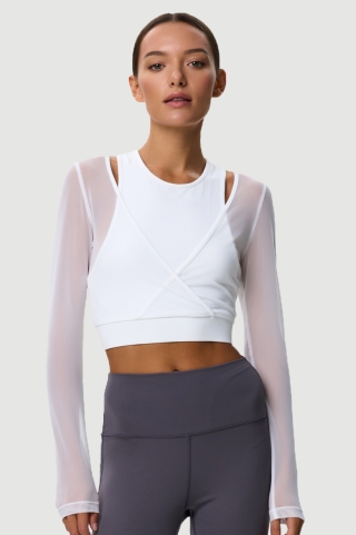 Лонгслив Double Lines Sparkle White Лонгслив Double Lines Sparkle White