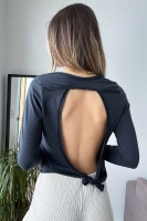 Топ Vintage Tie Back Black