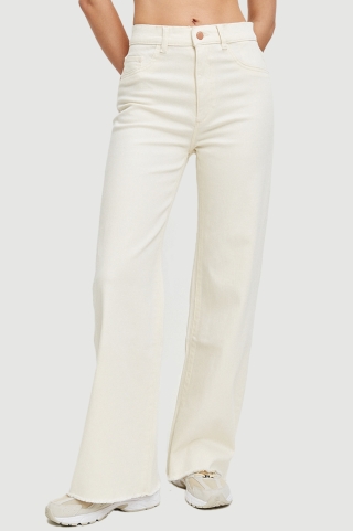 Джинсы Hepburn Wide Leg in Eggshell Джинсы Hepburn Wide Leg in Eggshell