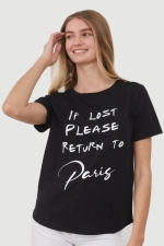 Футболка Loose Return to Paris Black