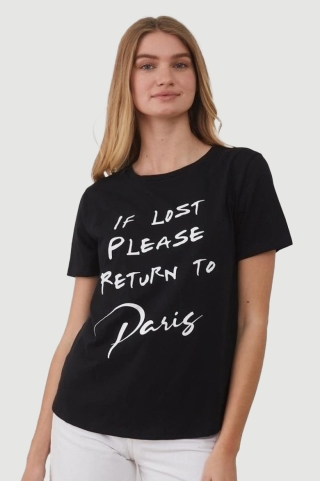 Футболка Loose Return to Paris Black