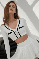 Лонгслив Mirto Zipper Ivory
