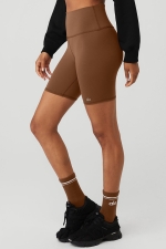 Велосипедные шорты High-Waist Cinnamon Brown Велосипедные шорты High-Waist Cinnamon Brown