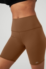 Велосипедные шорты High-Waist Cinnamon Brown Велосипедные шорты High-Waist Cinnamon Brown