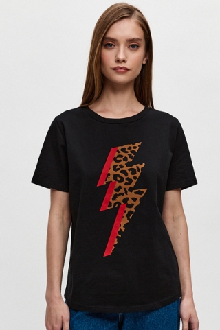 Футболка Leopard Bolt Black