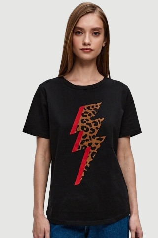 Футболка Leopard Bolt Black