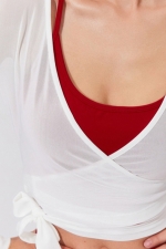 Лонгслив Балет Вуаль Молочный