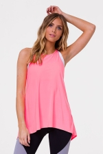 Топ Tie Back Tank Neon Coral One Size