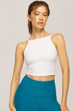 Топ Spacedye Wide Neck Cropped Cloud White