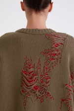 Шерстяной свитер Khaki - Red Шерстяной свитер Khaki - Red