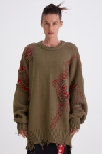Шерстяной свитер Khaki - Red Шерстяной свитер Khaki - Red