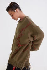 Шерстяной свитер Khaki - Red Шерстяной свитер Khaki - Red