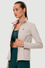 Лонгслив Zip Slim Fit Beige