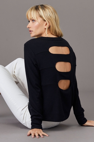 Свитер Brushed Triple Back Черный