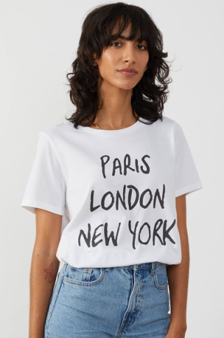 Футболка Paris London New York White Футболка Paris London New York White